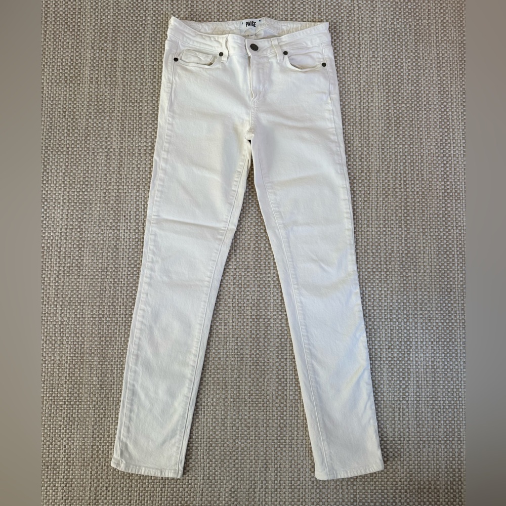 Paige Skyline Ankle Peg - Size 28 - Crisp White